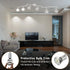 LED Ceiling Light 6 Way Rotatable Spot Lights for Ceiling,Flexible Ceiling Lights for Bedroom,Living Room,Nickel with Protectiv Bulb Trims(Gu10 Bulbs Not Included)