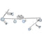 8 Lights LED Track Lighting Kit, Foldable Ceiling Spot Lighting with Flexibly Rotatable Head, Track Light for Kitchen Hallway Room Closet, GU10 Bulbs Not Included (Brush Nickel 8 Heads)