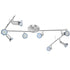 8 Lights LED Track Lighting Kit, Foldable Ceiling Spot Lighting with Flexibly Rotatable Head, Track Light for Kitchen Hallway Room Closet, GU10 Bulbs Not Included (Brush Nickel 8 Heads)