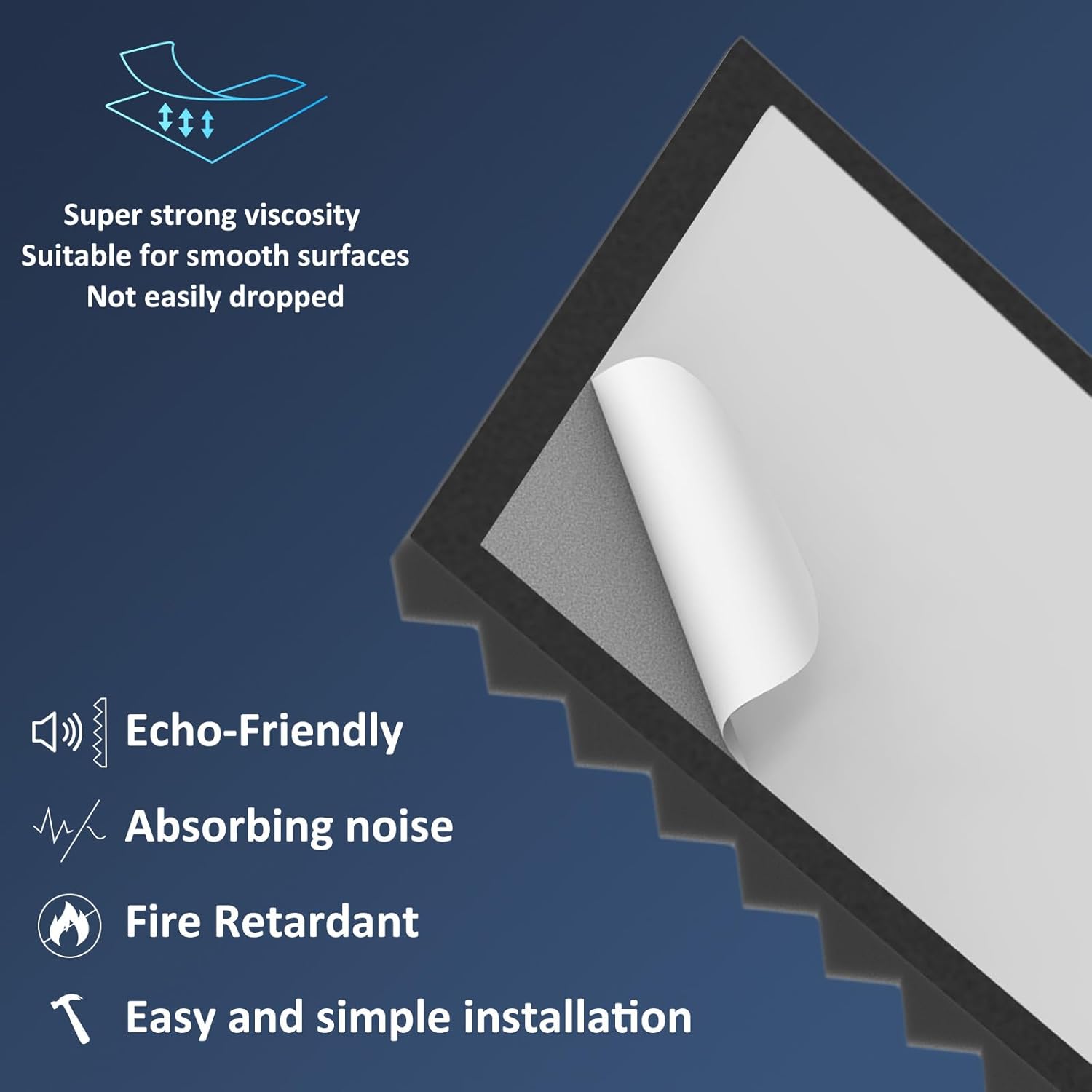 Acoustic Panels  Foam Pyramid 24pcs 30x30x5cm for Soundproof Padding Wall