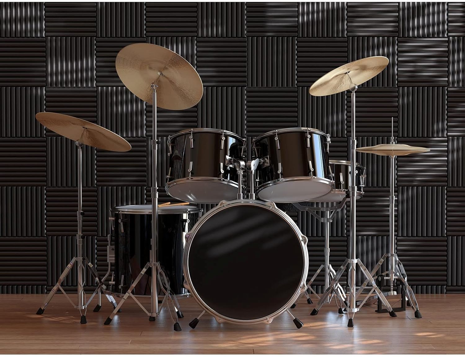 Acoustic Panels  Foam Wedges 48pcs 30x30x2.5cm for Soundproof Padding Wall