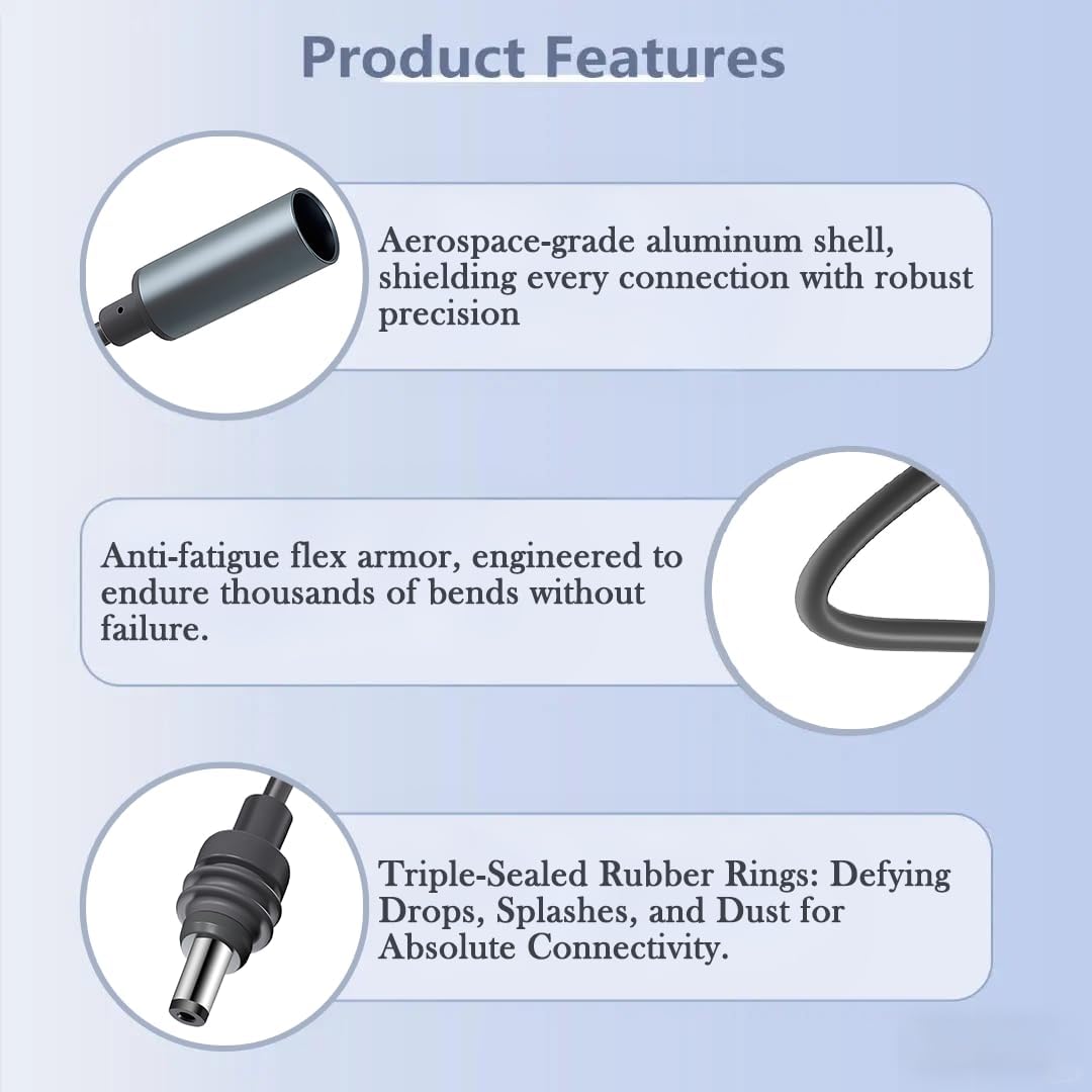 Starlink Mini DC5521 Extension Cable 7-inch,Compatible with Starlink Mini Pipe Adapter & Original Power Cable