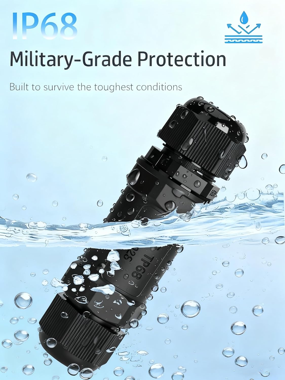 Starlink Coupler  for Starlink Cable/Cat7/Cat6/Cat5E/Cat5 Network LAN Cable Extender IP68 Waterproof (PoE Supported)