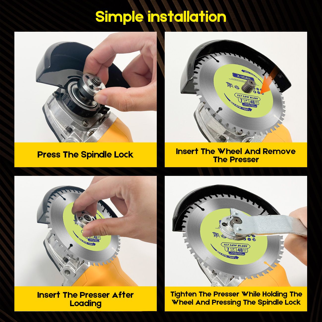 Cordless Angle Grinder 4-1/2 inch for Makita 18V MAX Battery, Grinder Tool, Power Electric Grinders, Brushless Motor for Cutting, Griding, Polishing