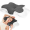 Cervical Pillow with Memory Foam, Ergonomic Contour Neck Support, 2-in-1 Dual Height, Pressure Relief, Grey