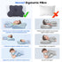 Cervical Pillow with Memory Foam, Ergonomic Contour Neck Support, 2-in-1 Dual Height, Pressure Relief, Grey