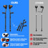 Pair of Adjustable Forearm Crutches for Adults, Lightweight Portable Walking Crutches with Spring Cushioning Design, Black