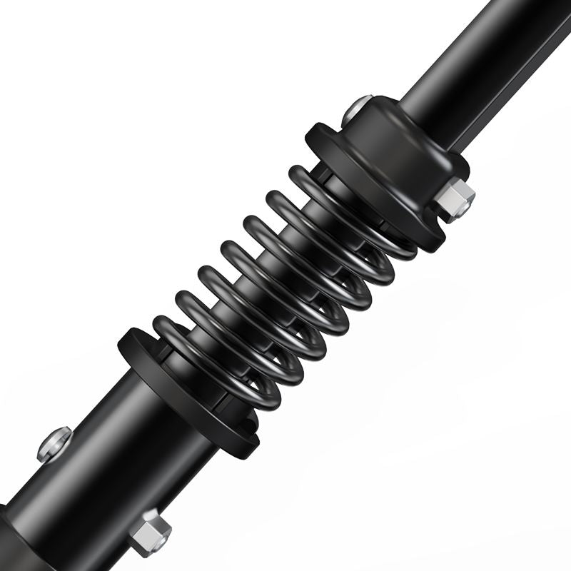 Pair of Adjustable Forearm Crutches for Adults, Lightweight Portable Walking Crutches with Spring Cushioning Design, Black