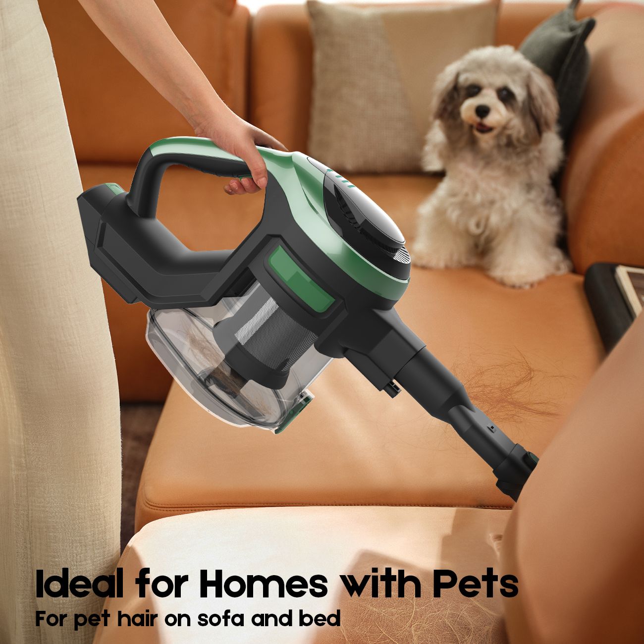 46Kpa Strong Suction, Lightweight Handheld Vacuum Cleaner,  2500mAh Removable Battery with Wall Charger for Home, Hard Floors, Blankets And Pet Hair.