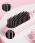 Cordless Hair Straightener Brush Portable Mini Ionic Straightening Comb 4000mAh-Black