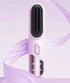 Cordless Hair Straightener Brush Portable Mini Ionic Straightening Comb 4000mAh-Purple