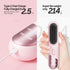 Cordless Hair Straightener Brush Portable Mini Ionic Straightening Comb 4000mAh-Purple