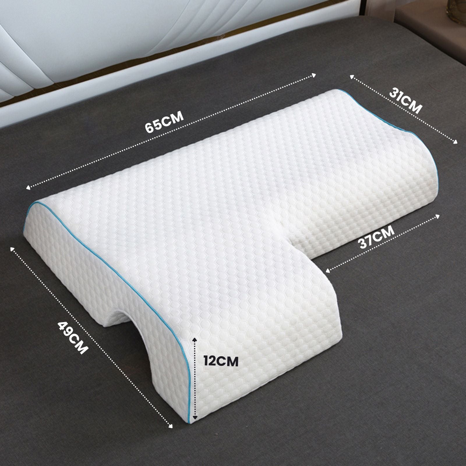 Couple Arch Pillow, Zero Pressure Pillow Slow Rebound No Pressure Hand, Pillow, Couple Sleep Double Memory Pillow-RIGHT