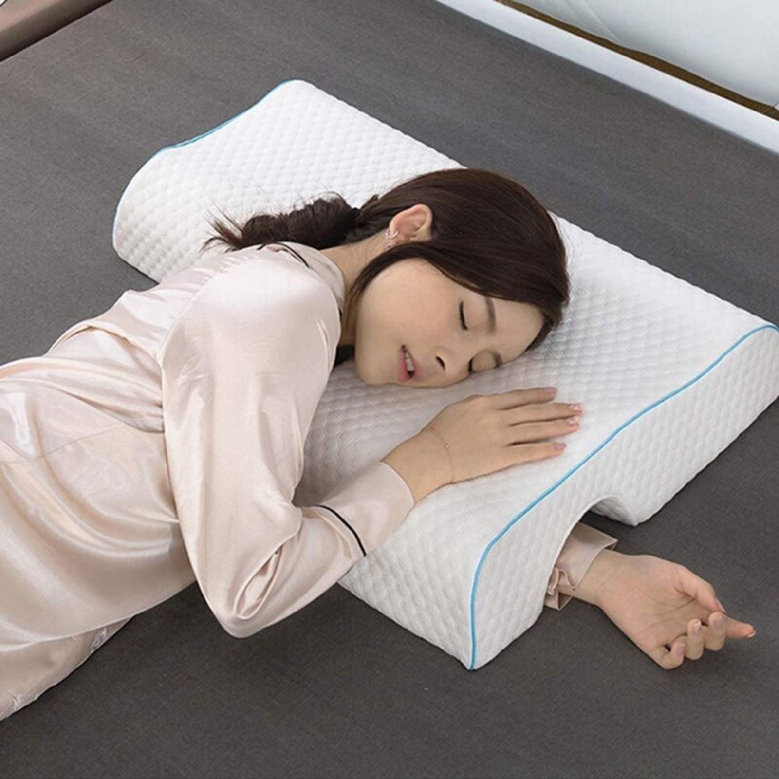 Couple Arch Pillow, Zero Pressure Pillow Slow Rebound No Pressure Hand, Pillow, Couple Sleep Double Memory Pillow-RIGHT