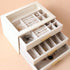 PU Leather Jewellery 3 Level Storage Box Drawer Organiser Gift