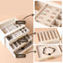 PU Leather Jewellery 3 Level Storage Box Drawer Organiser Gift