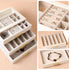 PU Leather Jewellery 3 Level Storage Box Drawer Organiser Gift