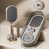 Air Cushion Massage Hair Brush Set with Wall Mount Holder Base - Golden