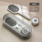 Air Cushion Massage Hair Brush Set with Wall Mount Holder Base - White
