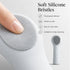 Silicone Facial Cleansing Brush Sonic Vibration Heating Waterproof Rechargeable-BLUE