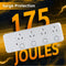 4 Outlet Power Board With Surge Protection with Individual Switches 1M Lead Cable