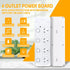 4 Outlet Power Board With Surge Protection with Individual Switches 1M Lead Cable
