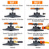 360° Garden Sprinkler 3-Arm Adjustable Lawn Water Sprinkler 36 Nozzles 200㎡