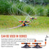 360° Garden Sprinkler 3-Arm Adjustable Lawn Water Sprinkler 36 Nozzles 200㎡