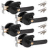 Privacy Door Lever Handle with Key, Heavy Duty Interior Door Lock, Round Design, 4 Pack, Matte Black