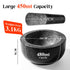 Granite Mortar and Pestle Set 450ml Heavy Duty Stone Spice Grinder Bowl Black
