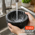 Granite Mortar and Pestle Set 450ml Heavy Duty Stone Spice Grinder Bowl Black