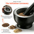 Granite Mortar and Pestle Set 480ml Heavy Duty Stone Spice Grinder Dark Grey