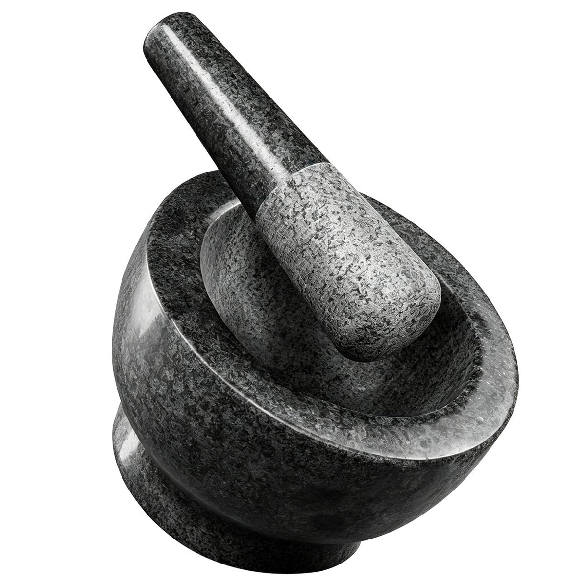 Granite Mortar and Pestle Set 480ml Heavy Duty Stone Spice Grinder Dark Grey