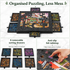 360° Rotating Jigsaw Puzzle Table, 2-in-1 Puzzle Board with Cover & Stand, 6 Drawers, Portable Felt Puzzle Tray for Up to 1000 Pieces