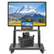TV Stand for 32–70 Inch TVs with Projector Shelf, Lockable Wheels, Adjustable Height, Cable Management, Freestanding Steel Frame TV Cart Rolling Floor Stand For 32-70 Inch LCD LED OLED Flat Panel Screens Smartboard Movable Holds Up To 100lbs With Shelf Lo