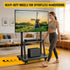 TV Stand for 32–70 Inch TVs with Projector Shelf, Lockable Wheels, Adjustable Height, Cable Management, Freestanding Steel Frame TV Cart Rolling Floor Stand For 32-70 Inch LCD LED OLED Flat Panel Screens Smartboard Movable Holds Up To 100lbs With Shelf Lo