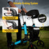 Foldable Aluminium Rollator Walker with Padded Seat, Storage Bag, 8 Inch Wheels