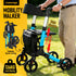 Foldable Aluminium Rollator Walker with Padded Seat, Storage Bag, 8 Inch Wheels
