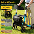 Foldable Aluminium Rollator Walker with Padded Seat, Storage Bag, 8 Inch Wheels