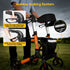Foldable Aluminium Rollator Walker With Seat & Storage Bag, Adjustable Handles, 8" Wheels, Lightweight Walking Frame(66x60x93cm)