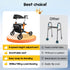 Foldable Aluminium Rollator Walker With Seat & Storage Bag, Adjustable Handles, 8" Wheels, Lightweight Walking Frame(66x60x93cm)