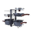 Livingtoday Double Sided Kitchen Rack Organiser, 8 Tiers, Iron, 46x22cm