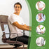 Bamboo Memory Foam Lumbar Support Cushion with Elastic Strap, 32cm Size