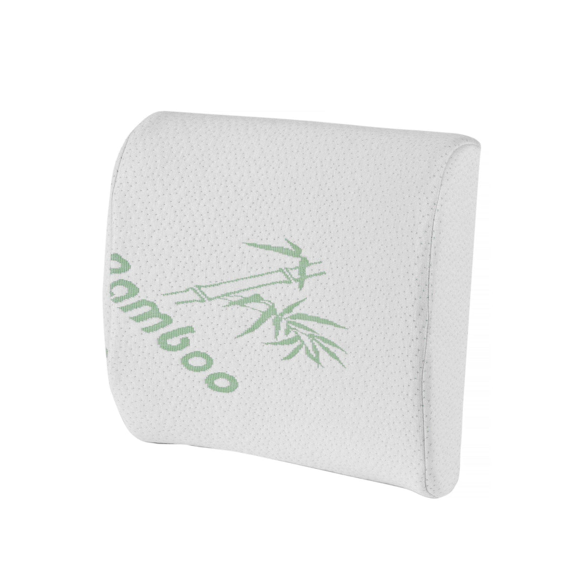 Bamboo Memory Foam Lumbar Support Cushion with Elastic Strap, 32cm Size