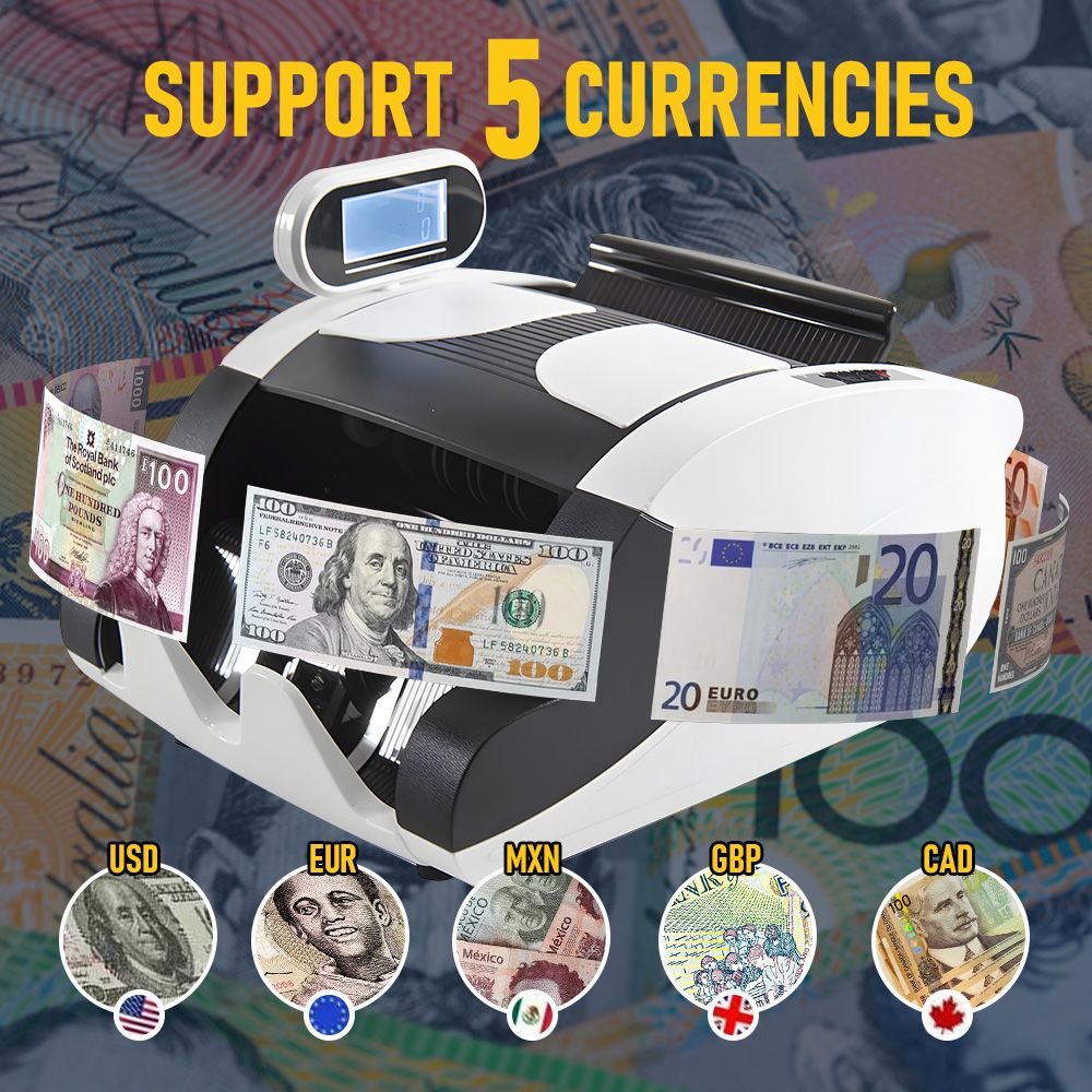 Money Counter Machine with UV, Bill Counter Suitable for AUD Dollars