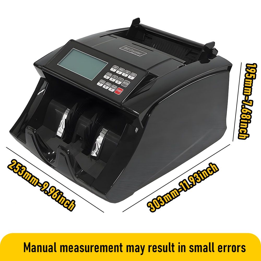 Automatic Money Counter Machine For Australian Banknotes With UV/MG/IR Counterfeit Detection, High-Speed Counting & Digital Display 25.3x30.3x19.5cm