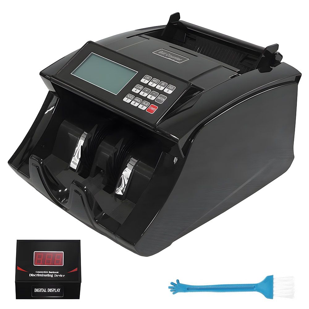 Automatic Money Counter Machine For Australian Banknotes With UV/MG/IR Counterfeit Detection, High-Speed Counting & Digital Display 25.3x30.3x19.5cm