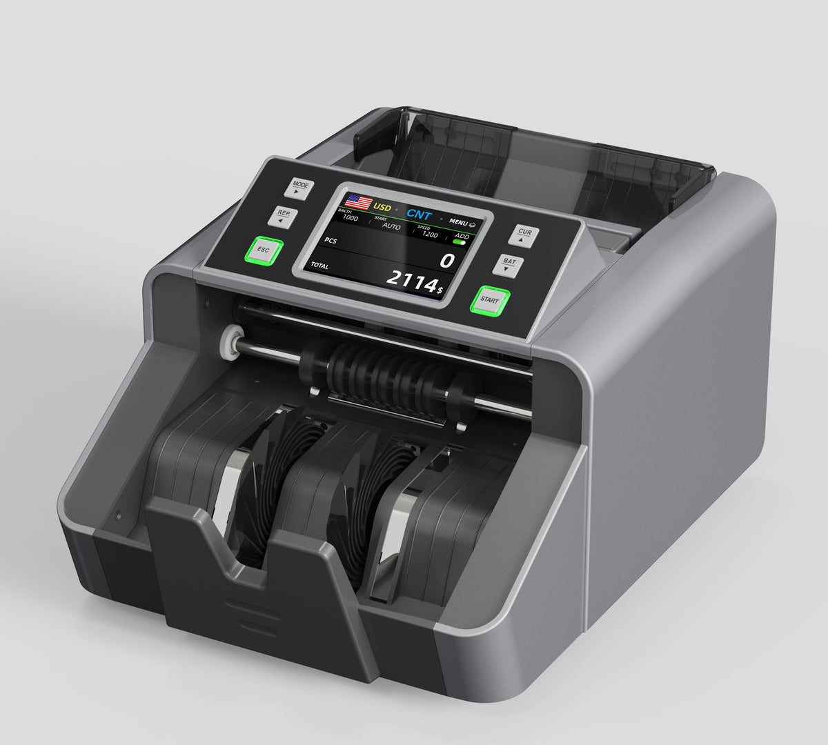 Mixed Denomination Money Counter with Counterfeit Detection & Touch Screen