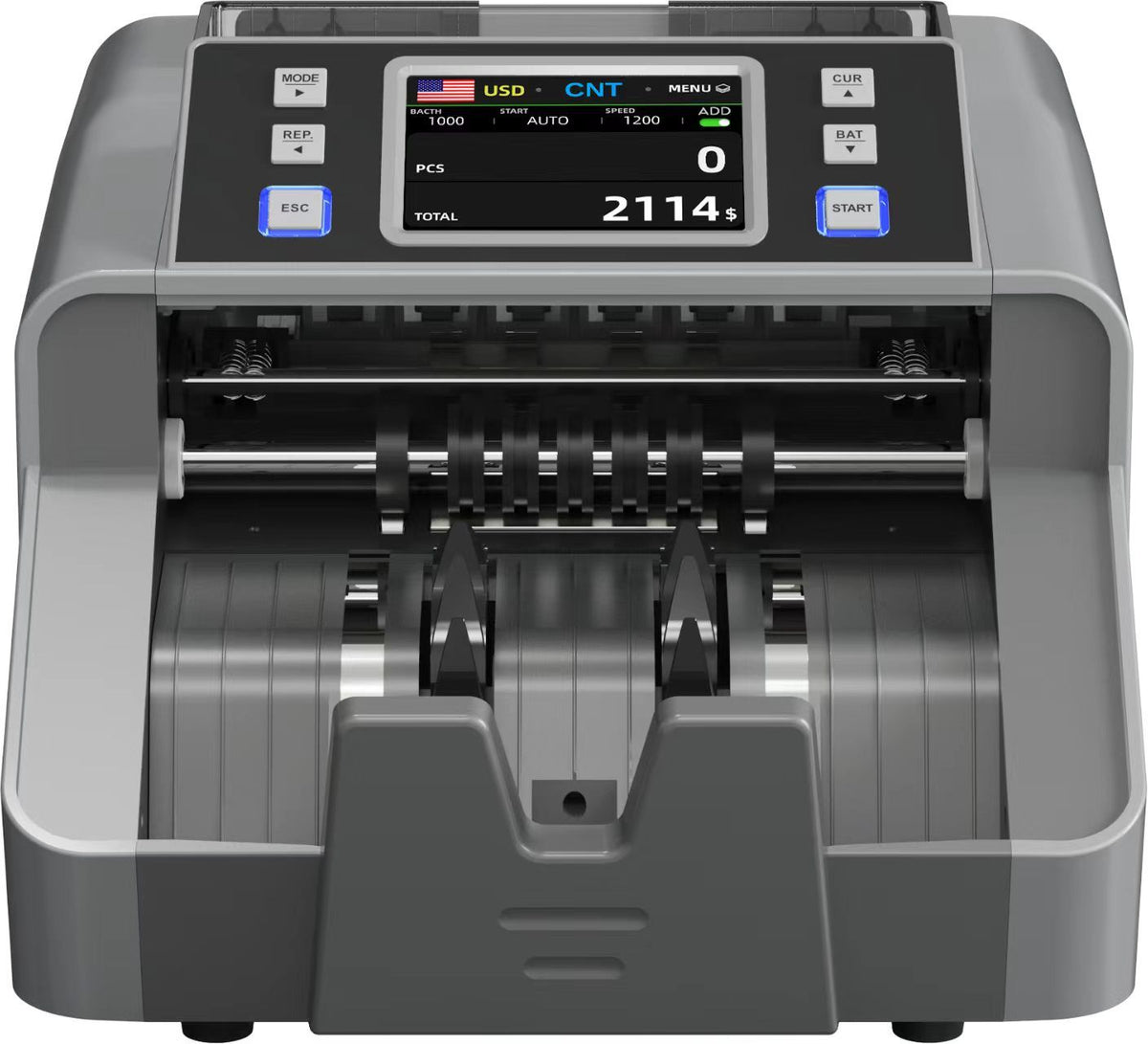 Mixed Denomination Money Counter with Counterfeit Detection & Touch Screen