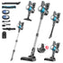 8-in-1 Cordless Vacuum Cleaner 2 Modes Anti-Tangle Brush For Pet Hair On Hardwood Floors & Carpets